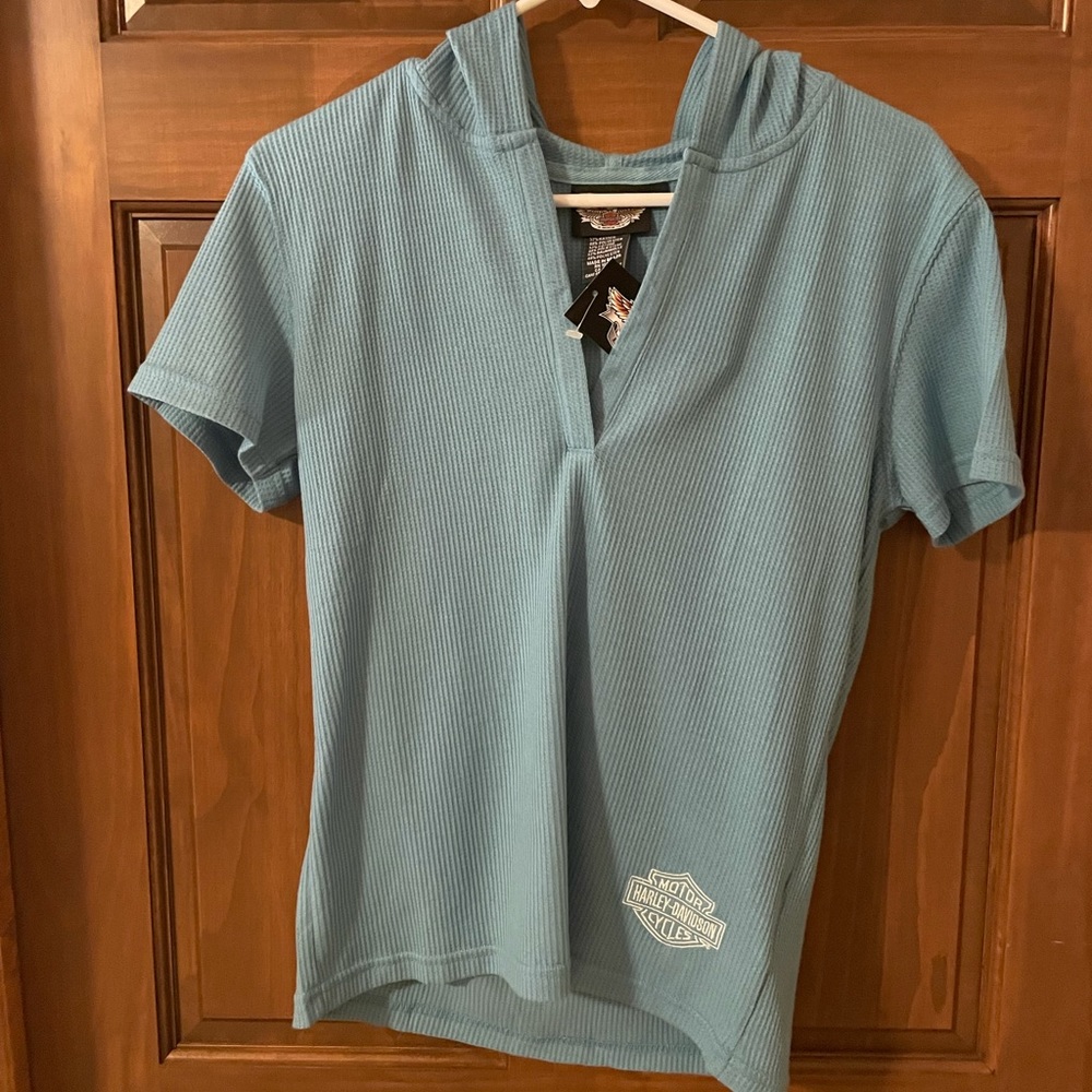 New! Harley Davidson Ladies size Large top Blue